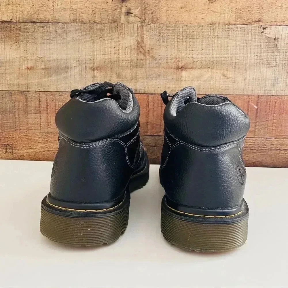 Vintage Dr Martens Harrisland Black Leather Work Boots